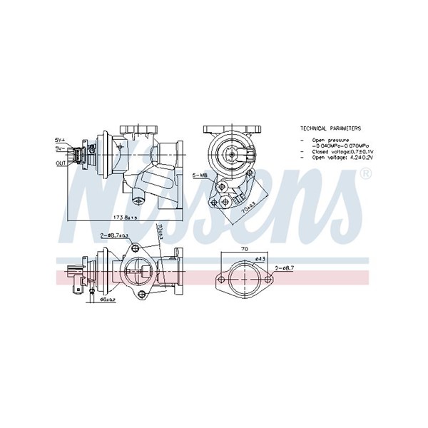 Egr-ventil Nissens 98475 NISSENS