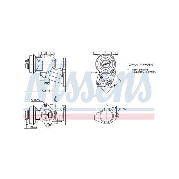 Egr-ventil Nissens 98476 NISSENS