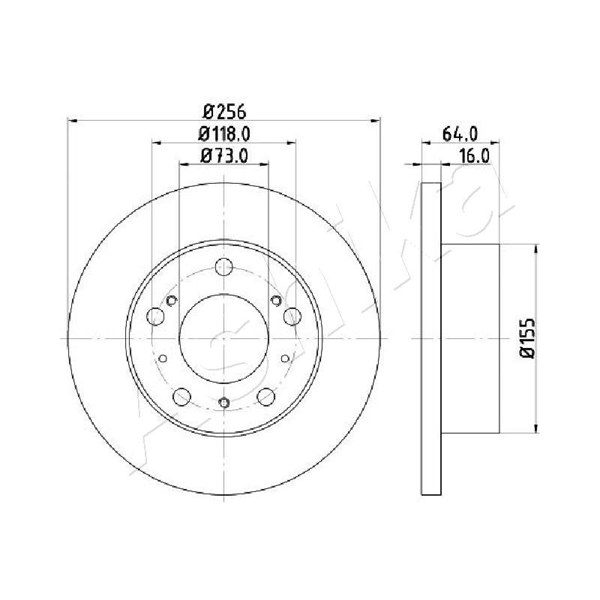 Bromsskiva Solid, Framaxel