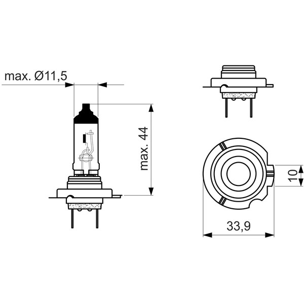 Glödlampa, fjärrstrålkastare 12V Bosch 1 987 302 091 BOSCH