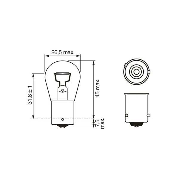 Glödlampa, blinker 24V, Fram Bosch 1 987 302 703 BOSCH Glödlampa, blinker 24V, Fram Bosch 1 987 302 703 BOSCH