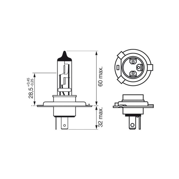 Glödlampa, fjärrstrålkastare 12V Bosch 1 987 302 803 BOSCH