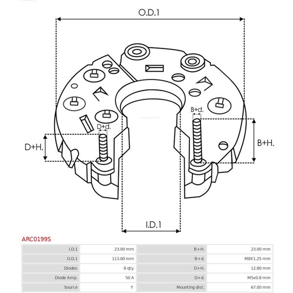 Likriktare, generator As-pl ARC0199S AS-PL