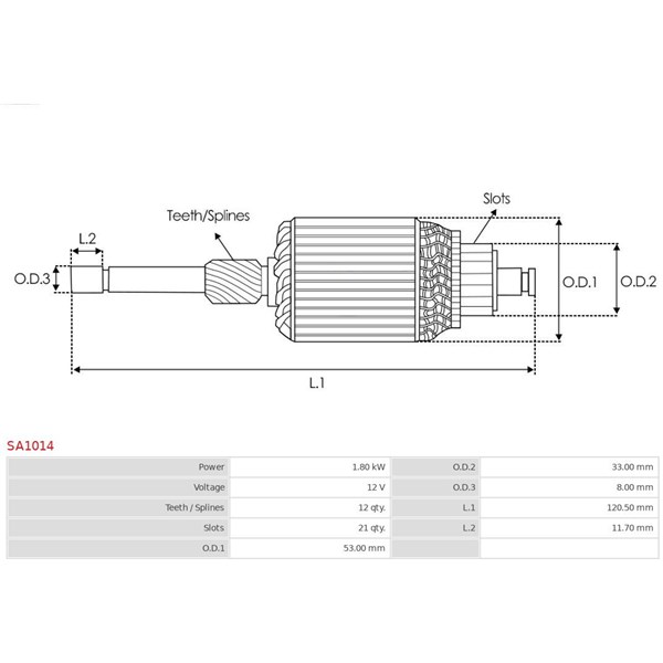 Reläankare, startmotor 12V As-pl SA1014 AS-PL Reläankare, startmotor 12V As-pl SA1014 AS-PL