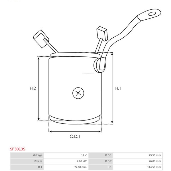 Fältlindning, startmotor 12V As-pl SF3013S AS-PL Fältlindning, startmotor 12V As-pl SF3013S AS-PL