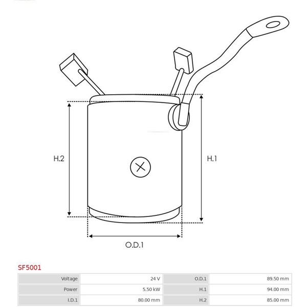 Fältlindning, startmotor 24V As-pl SF5001 AS-PL Fältlindning, startmotor 24V As-pl SF5001 AS-PL