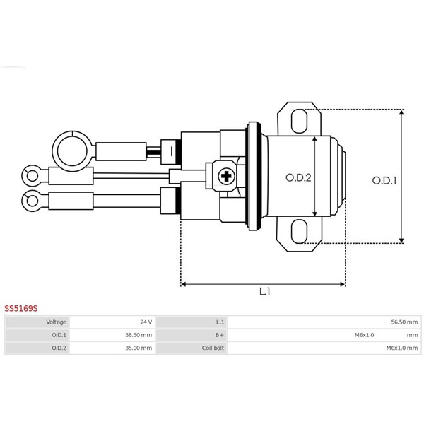 Magnetswitch, startmotor 24V As-pl SS5169S AS-PL