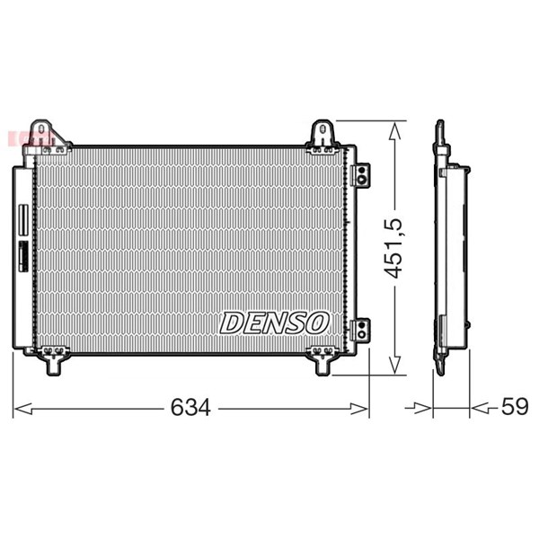 Kondensor, klimatanläggning Denso DCN21034 DENSO