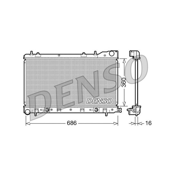 Kylare, motorkylning Denso DRM36001 DENSO