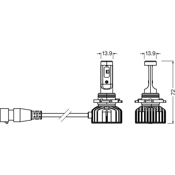 Glödlampa, fjärrstrålkastare 12V Osram 9145DWNBSM-2HB OSRAM