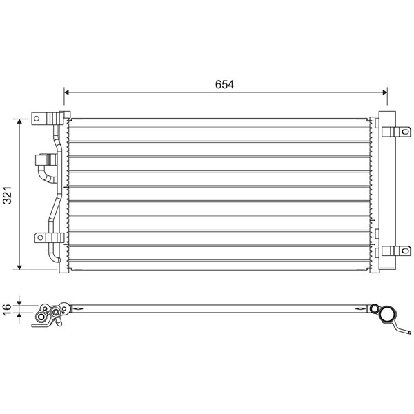 Kondensor, klimatanläggning Valeo 822702 VALEO