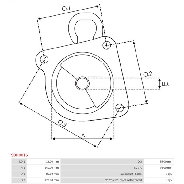 Övre lock, förgasare As-pl SBR0016 AS-PL