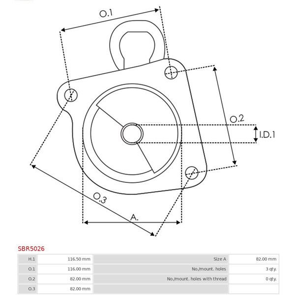 Övre lock, förgasare As-pl SBR5026 AS-PL
