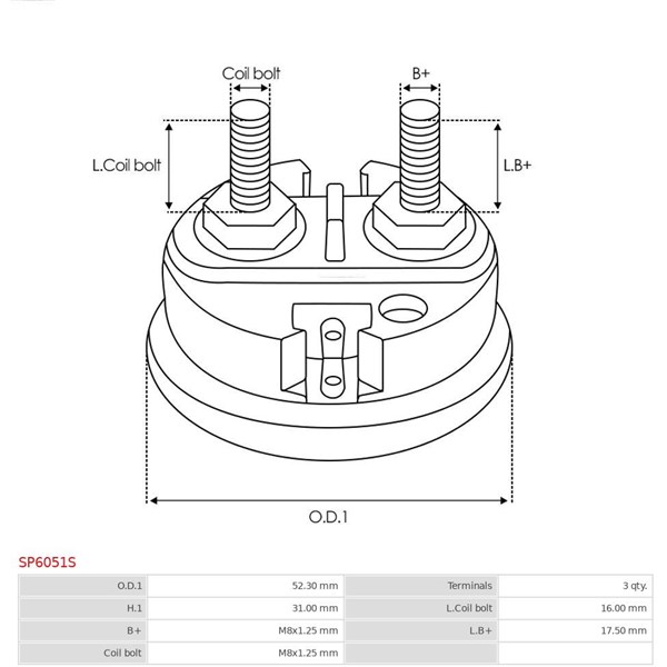 Lock, solenoid As-pl SP6051S AS-PL