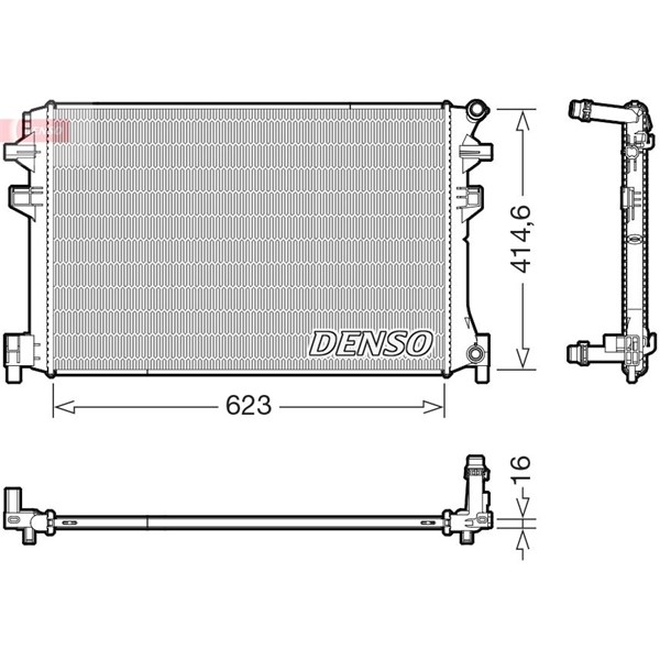 Kylare, motorkylning Denso DRM02048 DENSO