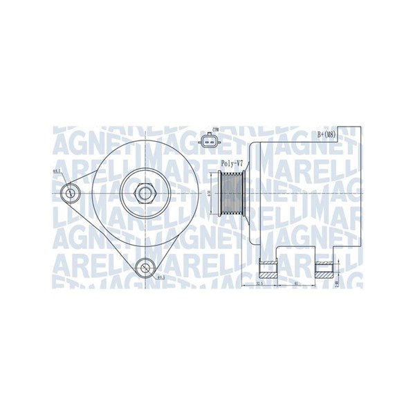 Generator 14V 150A Magneti marelli 063731918010 MAGNETI MARELLI