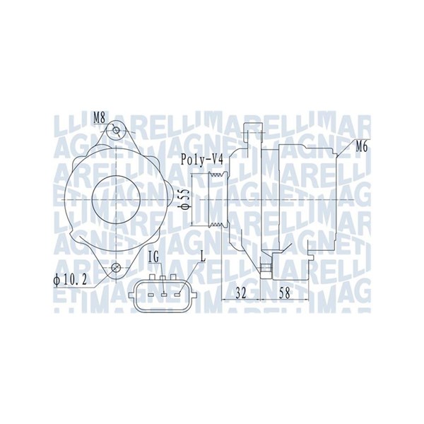 Generator 14V 75A Magneti marelli 063731943010 MAGNETI MARELLI