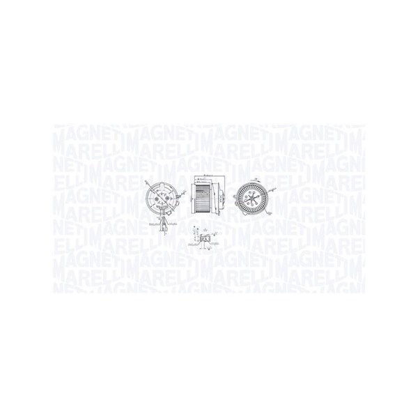 Kupéfläkt 12V Magneti marelli 069412766010 MAGNETI MARELLI