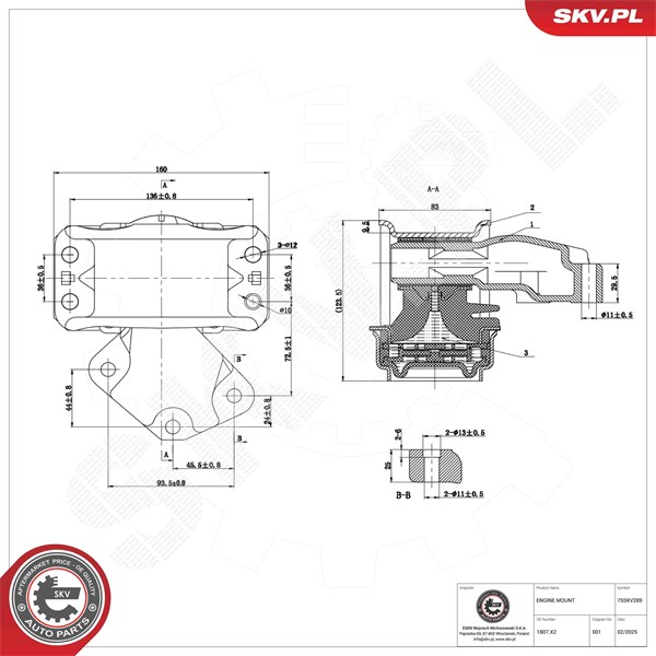 Motorkudde, Höger fram Esen skv 75SKV289 ESEN SKV