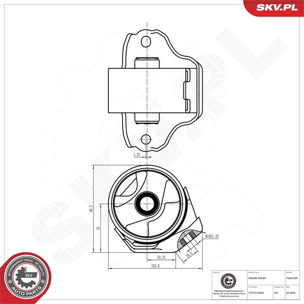 Motorkudde, Fram Esen skv 75SKV339 ESEN SKV Motorkudde, Fram Esen skv 75SKV339 ESEN SKV