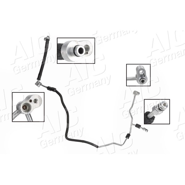 Varibelttrycksledning, klimatanläggning, Vänster undre Aic 76169 AIC