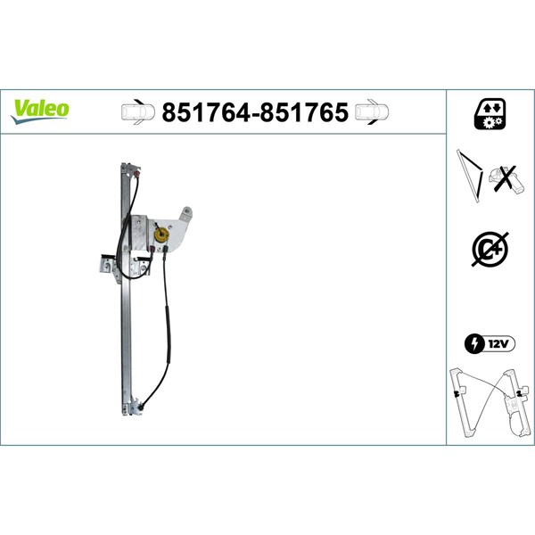 Fönsterhiss, Fram, Vänster Valeo 851764 VALEO