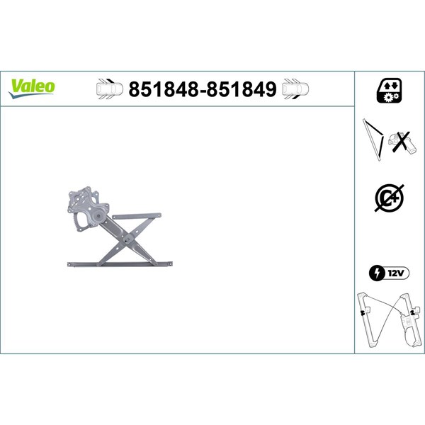 Fönsterhiss, Fram, Vänster Valeo 851848 VALEO