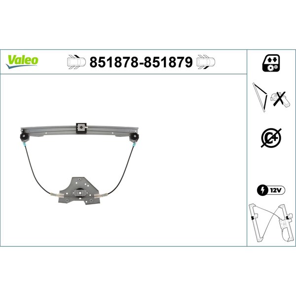 Fönsterhiss, Fram, Vänster Valeo 851878 VALEO
