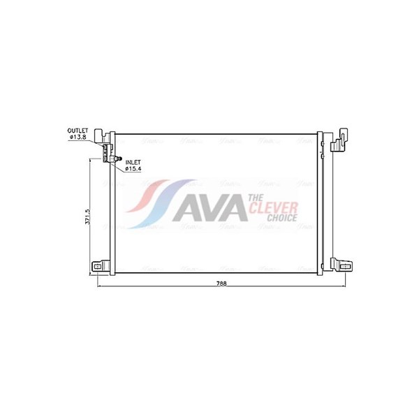 Kondensor, klimatanläggning Ava quality cooling AI5459D AVA QUALITY COOLING