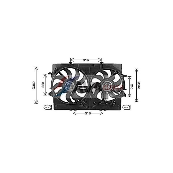 Fläkt, kylare 12V, Vänster, Höger Ava quality cooling AI7522 AVA QUALITY COOLING Fläkt, kylare 12V, Vänster, Höger Ava quality cooling AI7522 AVA QUALITY COOLING