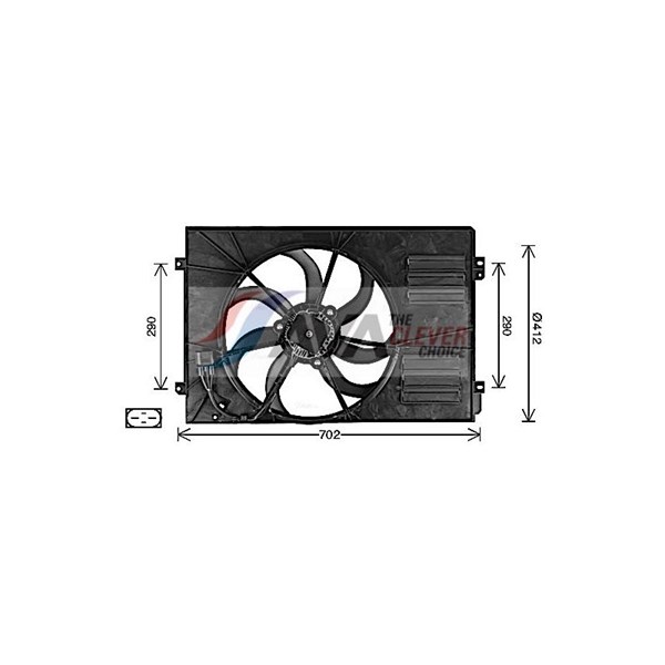 Fläkt, kylare, Bak, Vänster Ava quality cooling AI7523 AVA QUALITY COOLING