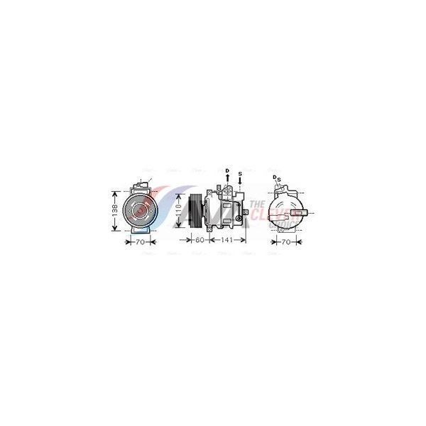 Kompressor, klimatanläggning 12V Kompressor, klimatanläggning 12V