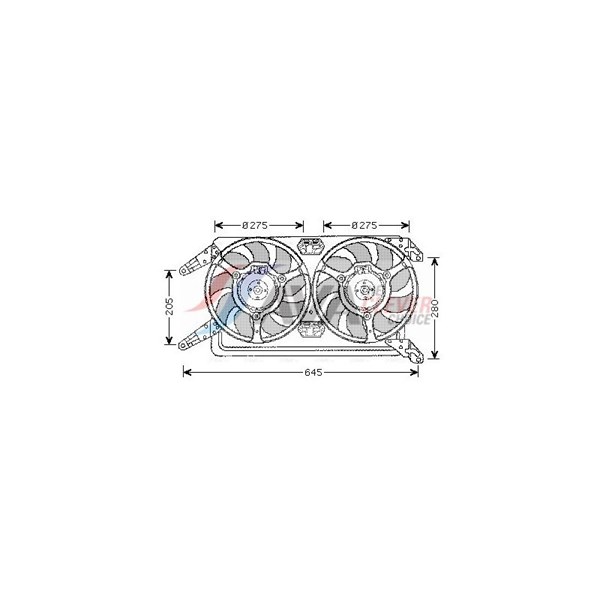 Fläkt, kylare 12V Ava quality cooling AL7512 AVA QUALITY COOLING