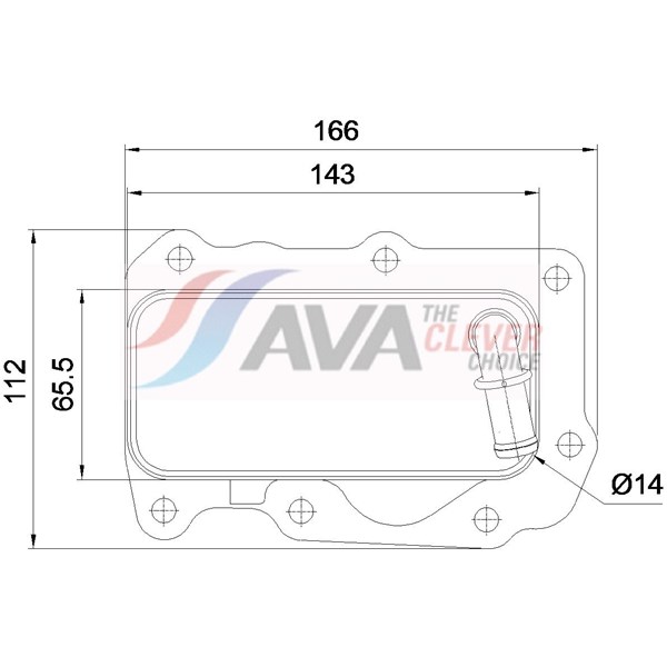 Oljekylare, motor Ava quality cooling AU3367 AVA QUALITY COOLING