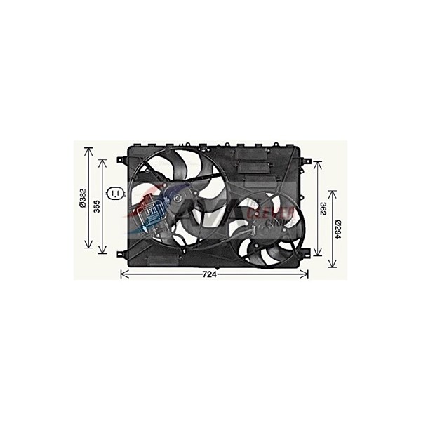 Fläkt, kylare 14V Ava quality cooling AU7506 AVA QUALITY COOLING