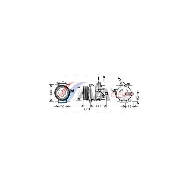 Kompressor, klimatanläggning 12V Ava quality cooling AUAK188 AVA QUALITY COOLING Kompressor, klimatanläggning 12V Ava quality cooling AUAK188 AVA QUALITY COOLING