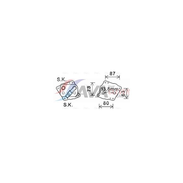 Oljekylare, motor Ava quality cooling BW3412 AVA QUALITY COOLING