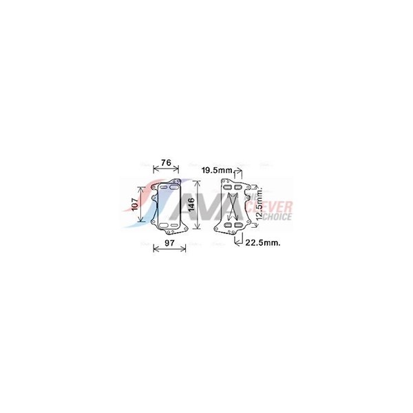 Oljekylare, automatisk transmission Ava quality cooling BW3553 AVA QUALITY COOLING