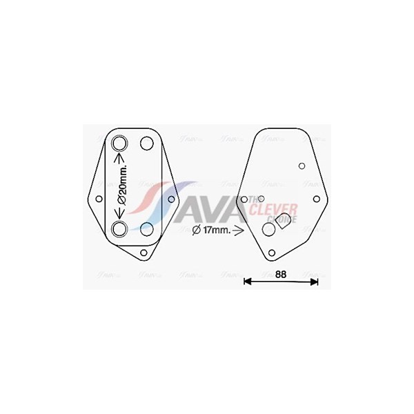 Oljekylare, motor Ava quality cooling BW3557 AVA QUALITY COOLING
