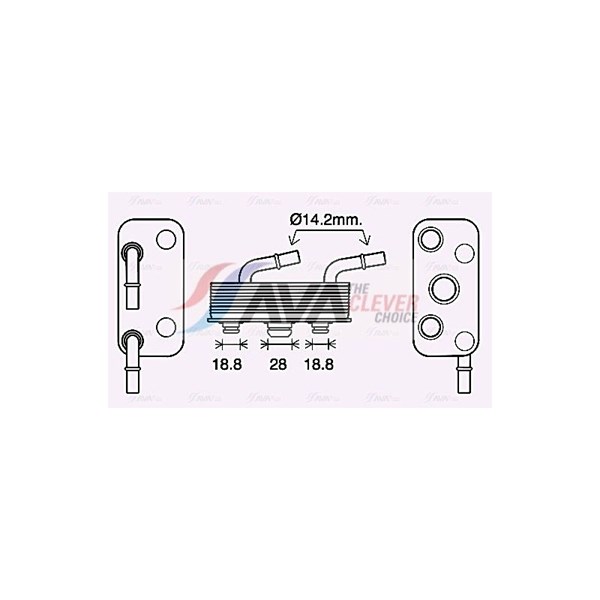 Oljekylare, automatisk transmission Ava quality cooling BW3559 AVA QUALITY COOLING