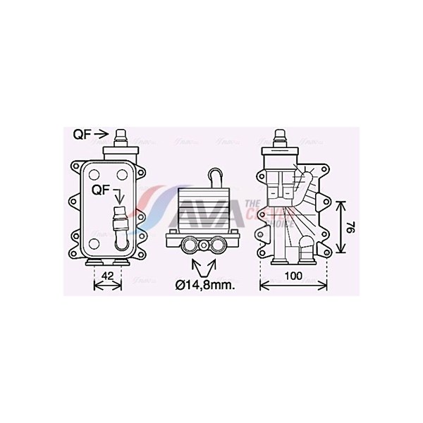 Oljekylare, automatisk transmission Ava quality cooling BW3560H AVA QUALITY COOLING