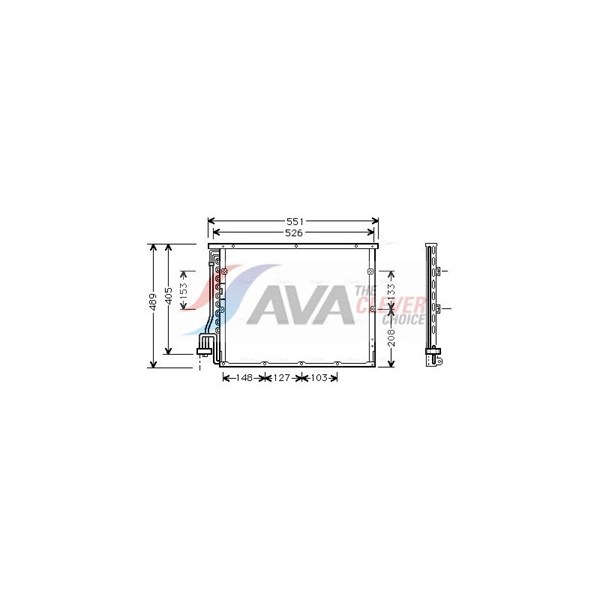 Kondensor, klimatanläggning Ava quality cooling BW5148 AVA QUALITY COOLING Kondensor, klimatanläggning Ava quality cooling BW5148 AVA QUALITY COOLING