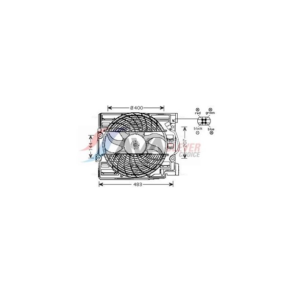 Fläkt, kylare 12V Ava quality cooling BW7509 AVA QUALITY COOLING Fläkt, kylare 12V Ava quality cooling BW7509 AVA QUALITY COOLING
