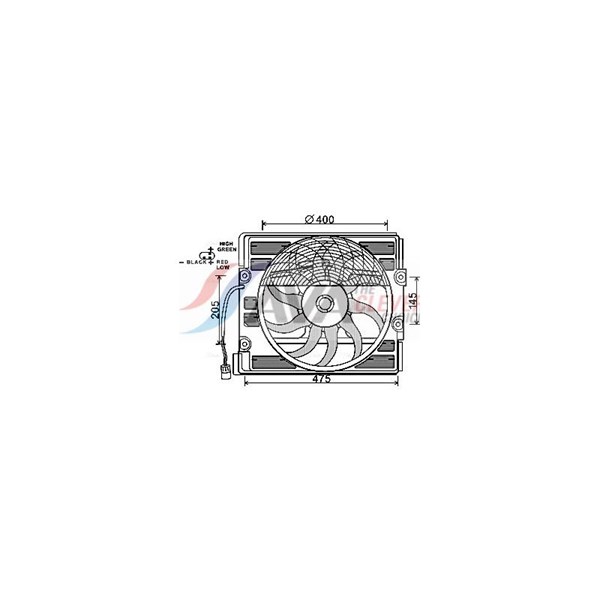Fläkt, kylare 12V Ava quality cooling BW7512 AVA QUALITY COOLING Fläkt, kylare 12V Ava quality cooling BW7512 AVA QUALITY COOLING
