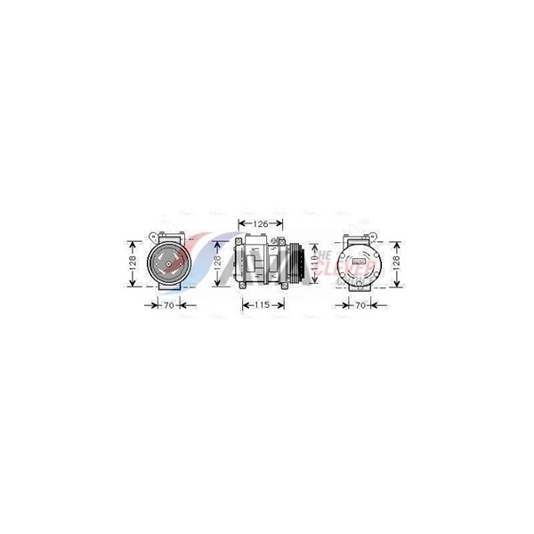 Kompressor, klimatanläggning 12V Ava quality cooling BWAK229 AVA QUALITY COOLING