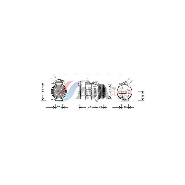 Kompressor, klimatanläggning 12V Kompressor, klimatanläggning 12V