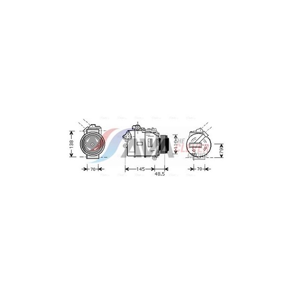 Kompressor, klimatanläggning 12V Ava quality cooling BWAK309 AVA QUALITY COOLING