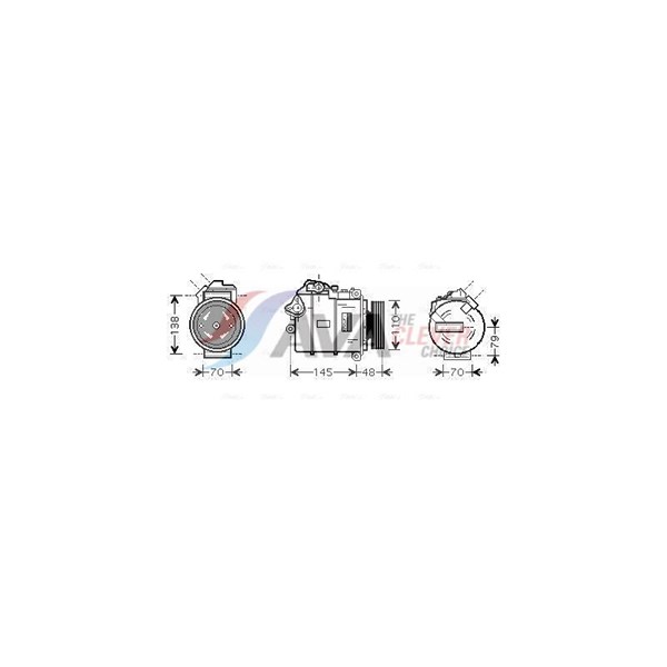 Kompressor, klimatanläggning 12V Ava quality cooling BWAK317 AVA QUALITY COOLING