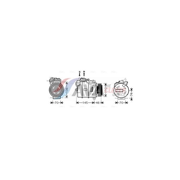 Kompressor, klimatanläggning Ava quality cooling BWAK318 AVA QUALITY COOLING Kompressor, klimatanläggning Ava quality cooling BWAK318 AVA QUALITY COOLING