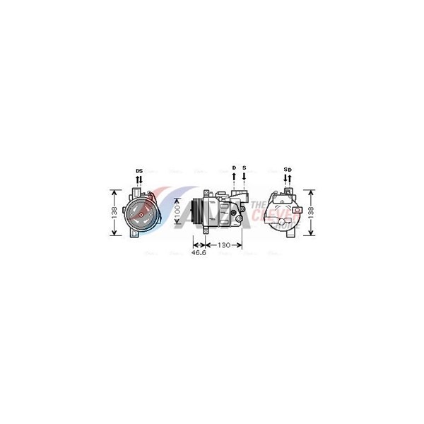 Kompressor, klimatanläggning 12V Ava quality cooling BWAK319 AVA QUALITY COOLING